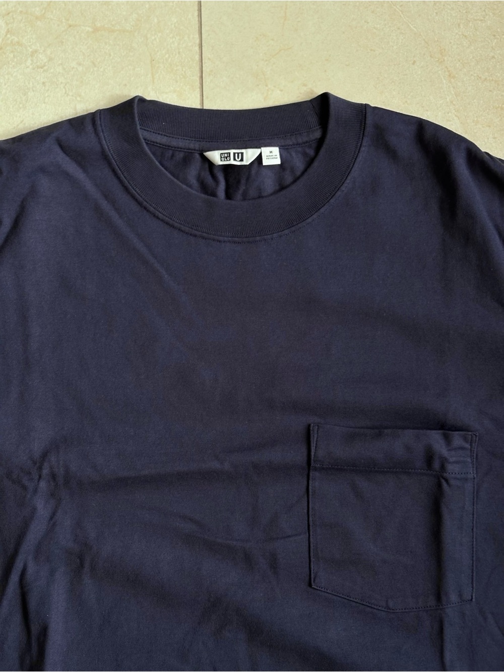 Uniqlo U Men's Long T-Shirt w/ Pocket in Dark Navy